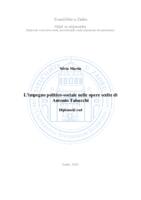 prikaz prve stranice dokumenta L'impegno politico-sociale nelle opere scelte di Antonio Tabucchi