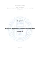 prikaz prve stranice dokumenta An analysis of phonological features of lexical blends