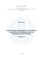 prikaz prve stranice dokumenta Goethes Wahlverwandtschaften aus der Sicht des symbolischen Interaktionismus und des sociologischen Funktionalismus