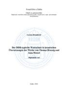 prikaz prve stranice dokumenta Der DDR-typische Wortschatz in kroatischen Übersetzungen der Werke von Thomas Brussig und Jana Hensel