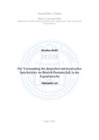 prikaz prve stranice dokumenta Die Verwendung der deutschen und kroatischen Sprichwörter im Bereich Freundschaft in der Jugendsprache