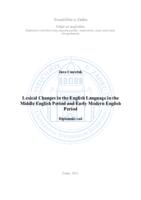 prikaz prve stranice dokumenta Lexical Changes in the English Language in the Middle English Period and Early Modern English Period