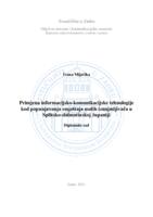 prikaz prve stranice dokumenta Primjena informacijsko-komunikacijske tehnologije kod popunjavanja smještaja malih iznajmljivača u Splitsko-dalmatinskoj županiji