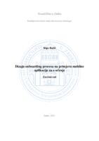 prikaz prve stranice dokumenta Dizajn onboarding procesa na primjeru mobilne aplikacije za e-učenje