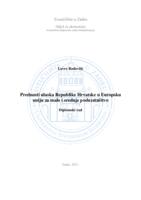 prikaz prve stranice dokumenta Prednosti ulaska Republike Hrvatske u Europsku uniju za malo i srednje poduzetništvo