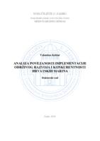 prikaz prve stranice dokumenta Analiza povezanosti implementacije održivog razvoja i konkurentnosti hrvatskih  marina