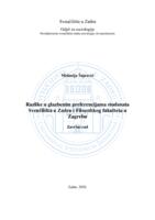 prikaz prve stranice dokumenta Razlike u glazbenim preferencijama studenata Sveučilišta u Zadru i Filozofskog fakulteta u Zagrebu