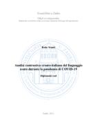 prikaz prve stranice dokumenta Analisi contrastiva croato-italiana del linguaggio usato durante la pandemia di COVID-19
