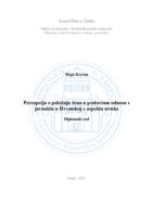 prikaz prve stranice dokumenta Percepcija o položaju žena u poslovima odnosa s javnošću u Hrvatskoj s aspekta struke