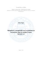 prikaz prve stranice dokumenta Métaphores conceptuelles sur la pandémie de coronavirus dans les médias croates