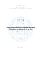 prikaz prve stranice dokumenta Analisi contrastiva italiano-croato delle espressioni idiomatiche con la componente cavallo