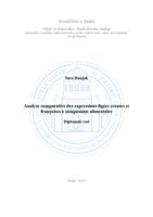 prikaz prve stranice dokumenta Analyse comparative des expressions figées croates et françaises à composante alimentaire