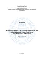 prikaz prve stranice dokumenta Fremdsprachliches Lehrwerk im Schulkontext des digitalen Zeitalters: eine Analyse der DaF-Lehrwerke in Kroatien