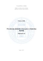 prikaz prve stranice dokumenta Prevalencija alkoholne ciroze jetre u Zadarskoj županiji