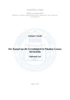 prikaz prve stranice dokumenta Der Kampf um die Gerechtigkeit in Nikolaus Lenaus Savonarola