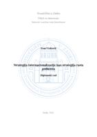prikaz prve stranice dokumenta Strategija internacionalizacije kao strategija rasta poduzeća