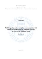 prikaz prve stranice dokumenta Multilingual practices in digital communication with clients: Examples from the hotel and catering services in the Region of Istria