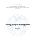 prikaz prve stranice dokumenta Les éléments kinésiques de la communication non verbale des élèves en classe de FLE
