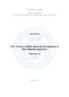 prikaz prve stranice dokumenta EFL Teachers' Beliefs about the Development of Intercultural competence