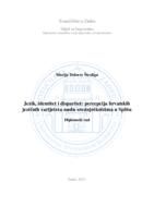 prikaz prve stranice dokumenta Jezik, identitet i disparitet: percepcija hrvatskih jezičnih varijeteta među srednjoškolcima u Splitu