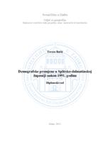 prikaz prve stranice dokumenta Demografske promjene u Splitsko-dalmatinskoj županiji nakon 1991. godine