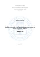 prikaz prve stranice dokumenta Análisis contrastivo de fraseologismos con colores en croata, español e italiano