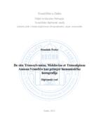 prikaz prve stranice dokumenta De situ Transsylvaniae, Moldaviae et Transalpinae Antuna Vrančića kao primjer humanističke horografije
