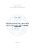 prikaz prve stranice dokumenta Stavovi studenata pedagogije o ulozi i važnosti ključnih dionika procesa inkluzivnog odgoja i obrazovanja