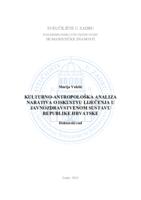 prikaz prve stranice dokumenta Kulturno-antropološka analiza narativa o iskustvu liječenja u javnozdravstvenom  sustavu Republike Hrvatske