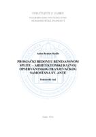 prikaz prve stranice dokumenta Prosjački redovi u renesansnom Splitu – arhitektonski razvoj opservantskog  franjevačkog samostana Sv. Ante