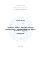 prikaz prve stranice dokumenta Dostupnost sadržaja i prilagodba za slijepe i slabovidne osobe u narodnim knjižnicama Splitsko-dalmatinske županije