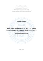 prikaz prve stranice dokumenta Praćenje i vrednovanje kvalitete rada odgojno-obrazovne ustanove