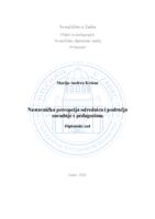 prikaz prve stranice dokumenta Nastavnička percepcija odrednica i područja suradnje s pedagozima