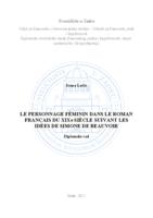 prikaz prve stranice dokumenta Le personnage feminin dans le roman francais du XIXe siecle suivant led idees de Simone de Beauvoir