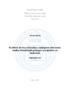 prikaz prve stranice dokumenta Kvaliteta života u bolesnika s multiplom sklerozom: analiza dosadašnjih pristupa i perspektive za budućnost