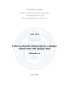 prikaz prve stranice dokumenta Važnost pedagoške dokumentacije u odgojnoobrazovnom radu dječjeg vrtića